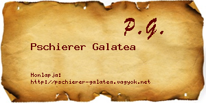 Pschierer Galatea névjegykártya